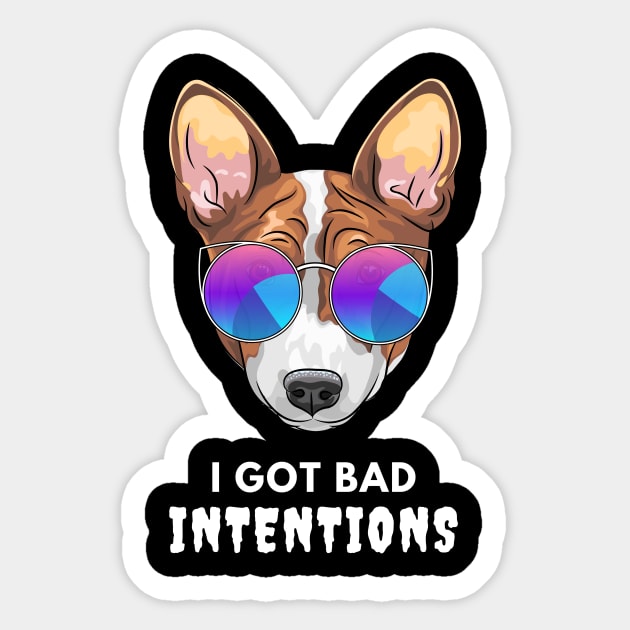 The Dog Bad Intentions Sticker by NICHE&NICHE